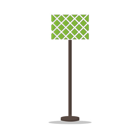 Furniture chandelier, floor and table lamp in flat cartoon style. A set of lamps on a white background. Chandeliers, illuminator, flashlight - elements of a modern interior. Vectorのイラスト素材