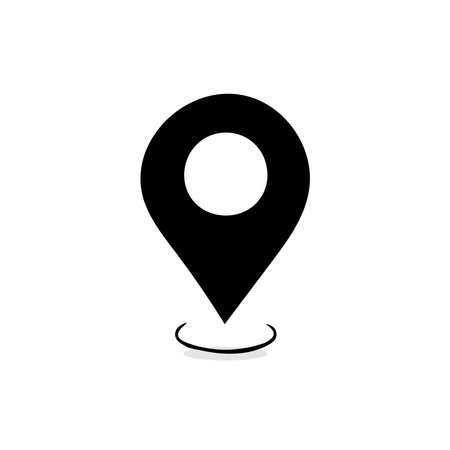 Map pin location icons. Modern map markers . Vector illustration on a white background. Flat design style modern icon, pointer minimal vector symbol, marker signのイラスト素材
