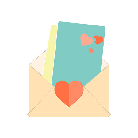 Letter envelope with paper document vector illustration. Closed, open with a message e-mail envelopes. Set mailbox vector icons in flat style. Email Envelope Iconのイラスト素材