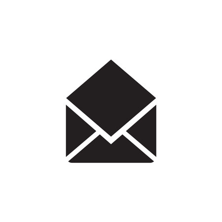 Envelope icon vector, email or incoming message. Mail icon vector for web, computer and mobile app. Message envelope line art icon for apps and websites.のイラスト素材