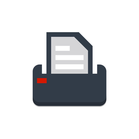 Printer Icon Vector Design Template. Print paper or document sign. Home printer icon. Flat...
