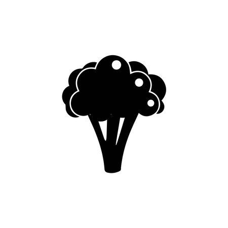 Broccoli icon vector, filled flat sign, solid pictogram isolated on white backround, logo illustration. Broccoli icon cartoon. Vegetable icon, silhouette style. Food icon.のイラスト素材
