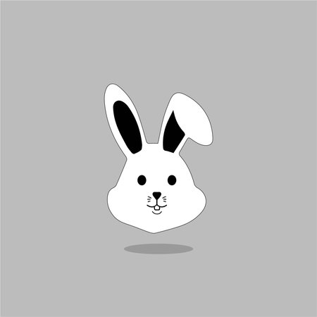 Rabbit icon, easter bunny animal symbol. Linear style sign for mobile concept and web design. Rabbit symbol logo illustration. vector graphics - Vector. Black side silhouette of aのイラスト素材