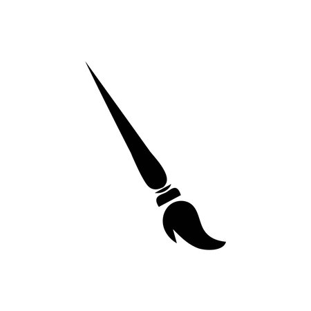 Palette icon, Art icon, vector illustration. Palette paintbrush black drawing icon vector.のイラスト素材