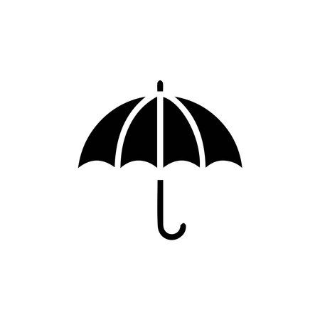 Umbrella icon. Simple illustration of umbrella vector icon for web. Rain protection symbol. Flat design styleのイラスト素材