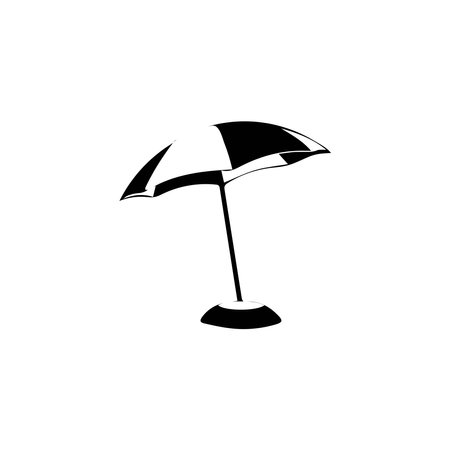 Umbrella icon. Simple illustration of umbrella vector icon for web. Rain protection symbol. Flat design styleのイラスト素材