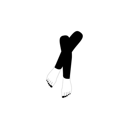 Foot, ankle line icon. Outline style can be used for web, mobile, ui. Pain, hip, ortho, anatomy, body, care concept. Human body parts, Legs icon.のイラスト素材