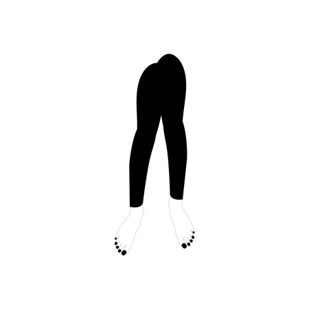Foot, ankle line icon. Outline style can be used for web, mobile, ui. Pain, hip, ortho, anatomy, body, care concept. Human body parts, Legs icon.のイラスト素材