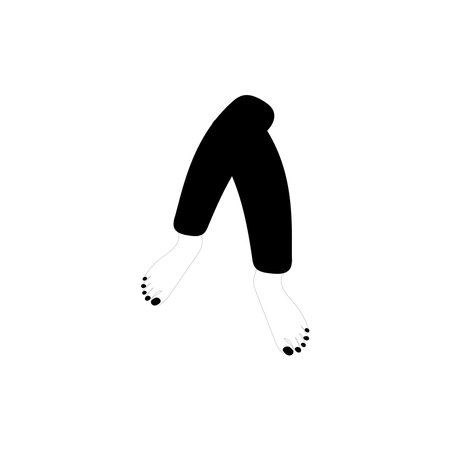 Foot, ankle line icon. Outline style can be used for web, mobile, ui. Pain, hip, ortho, anatomy, body, care concept. Human body parts, Legs icon.のイラスト素材