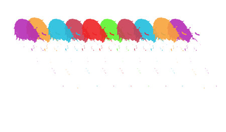 Rainbow paint splash background. Colorful explosion of holi paint. Colorful watercolor splashes. Bright watercolor vector spots. Watercolor Brush Strokes Abstract.のイラスト素材
