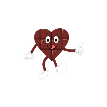 Love heart cartoon with many expressions. different love heart activity vector illustration flat design. smart love heart for children story book.のイラスト素材