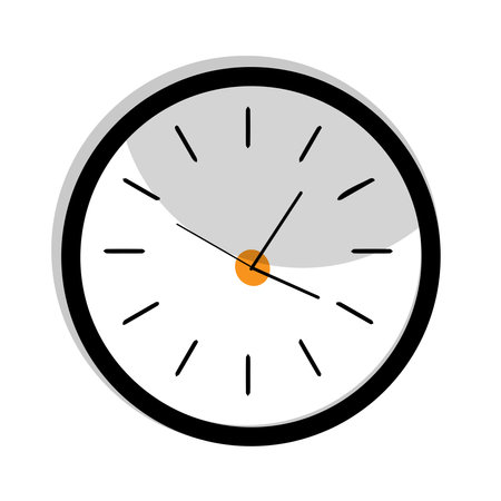 Clock flat style, Clock icon watches vector illustration. Alarm clock icon. Flat design style. Simple icon on white backround, Web site page and mobile app design elementのイラスト素材