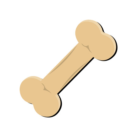 Dog bone vector icon. Cartoon dog icon Flat Design Pet Care, bone toy mascot icon vector illustration design, Vector 10 Eps.のイラスト素材