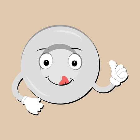 Plate cartoon character, with different expressions, happy mood, sad, angry, facial expressions, with different emotionsのイラスト素材