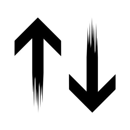 Arrow icons black collection. flat style arrow icon for your web site design. Simple arrow Vector illustration, doodle icon isolated on a white background.のイラスト素材