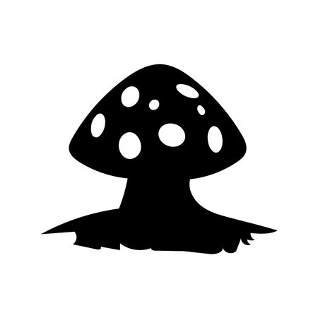 Mushroom icon illustration. Cartoon vector mushrooms clipart. Vector isolated on white background. EPS 10のイラスト素材
