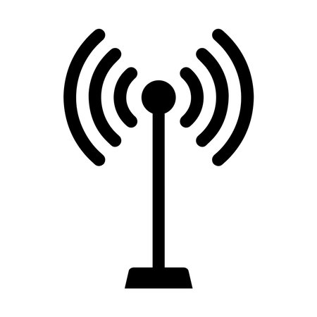 Collection of stock vector images depicting symbols and icons related to wireless Wi-Fi connectivity, including Wifi signal symbols and an internet connection, that enable remote iのイラスト素材