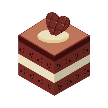 Cartoon piece of cake. Various colorful cake slices, cage and restaurant sweet dessert with cream glaze fruits and biscuits. Vector pastry piecesのイラスト素材