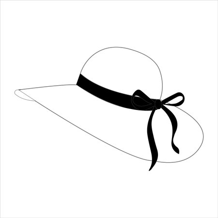 Hat icon. Vector illustration. Flat design. Man and women's hat icon , web icon Fashion. Vector illustration. Lady or women's beach hat . Elements of beach holidaysのイラスト素材