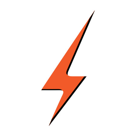 Neon lightning flash icon. Lightning Bolt Icons. Neon thunder bolt sign, electrical dischargeのイラスト素材