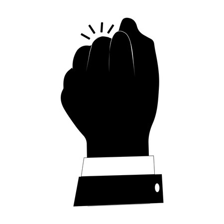 Hand knokning door  icon illustration. Please  knock sign board vector, Simple black style. Line vector illustration isolated on white background. EPS 10.のイラスト素材