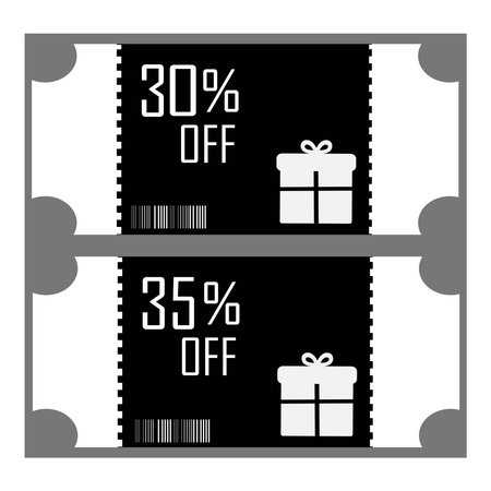 Discount Coupon Template - Sale Tag for E-commerce, Retail Promo, and Shopping Dealsのイラスト素材
