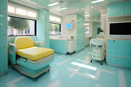 Bright and Modern Dental Office with Comfortable Atmosphere and Professional Equipmentの素材