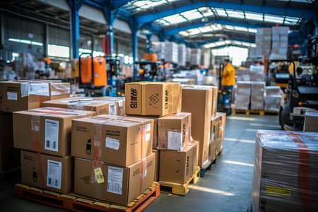Warehouse Goods and Inventory for Efficient Logistic Delivery Servicesの素材