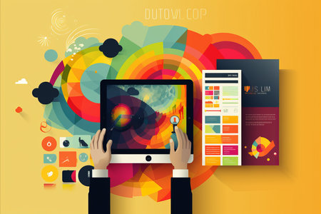 Mobile app ui graphic development software. designer testing prototypes for user requirementsの素材