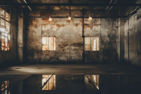Modern warehouse interior with organized shelves and storage racks for inventory managementの素材