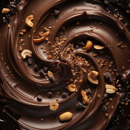 Delicious peanut brittle with a chocolate swirl, perfect for satisfying your cravingsの素材