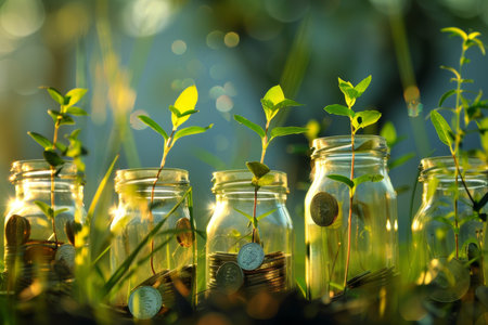 Visualizing economic growth and financial advancements through investment imageryの素材