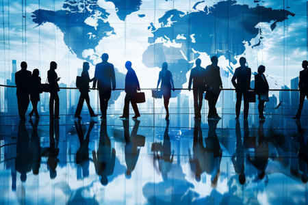 Enhancing global business connectivity through analysis, exchange, recruitment, and tech strategiesの素材