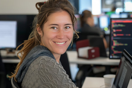 Female entrepreneur drives gender diversity through coding bootcamp in tech education advocacyの素材