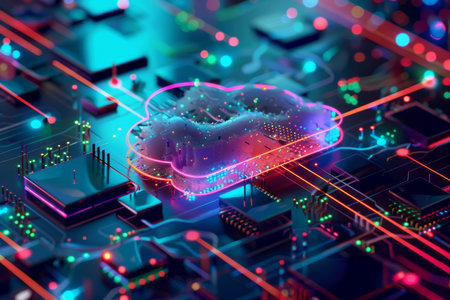 Secure cloud computing network with data storage technology and cybersecurity featuresの素材