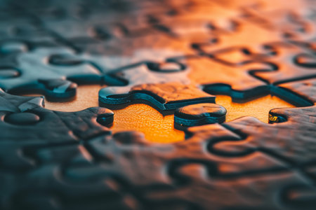 Generative ai skillfully fills missing piece in jigsaw puzzle for seamless completionの素材