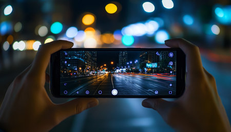 Adjusting brightness levels through a mobile app a guide to enhanced photography controlの素材