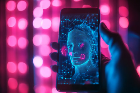 Smartphone voter authentication with facial recognition and holographic data for election securityの素材