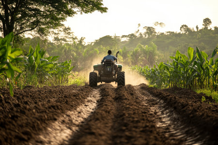 Farmer efficient tractor mounted planter for efficient corn seed sowing with even spacingの素材
