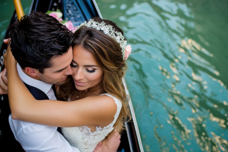 Romantic gondola ride in venice a couple s journey through historic canals and timeless beautyの素材