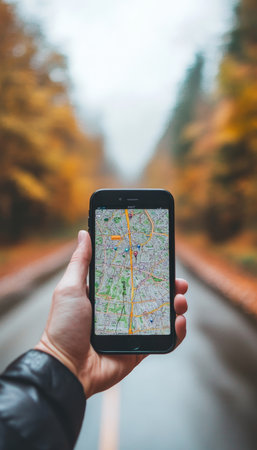 Mobile gps navigation for travel exploring destinations and location positioning tipsの素材