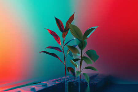 Digital artwork illustrating the growth of the technology market through visual representationの写真素材