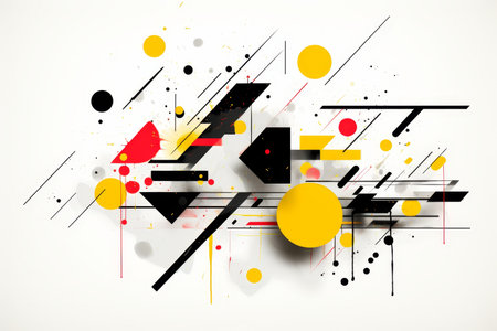 Vibrant abstract geometric shapes and pattern design for modern artistic aesthetics