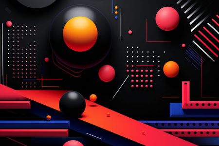 Vibrant abstract geometric shapes and patterns for modern artistic design inspiration