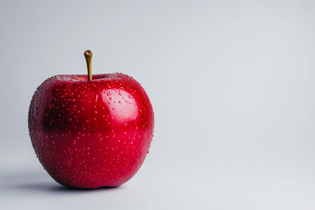 Isolated graphic representation of an apple on a white background for photography purposesの写真素材