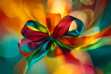 Vibrant and dynamic abstract holiday gift capture showcasing colorful designs and patterns