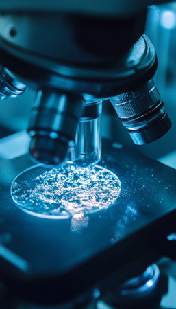 Detailed microscopic analysis of mold samples in a laboratory environment for research purposes