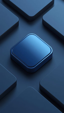 Centered blue technology icon set against a dynamic 3d background for modern design appeal
