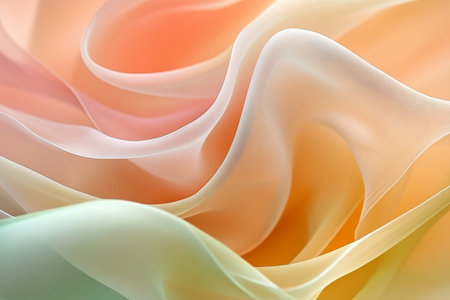 Pastel Flowing Fabric Abstract background with soft folds, waves, and a delicate, elegant texture.