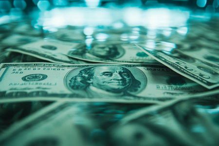 Wide banner photography for financial planning, investment, and wealth management conceptsの写真素材